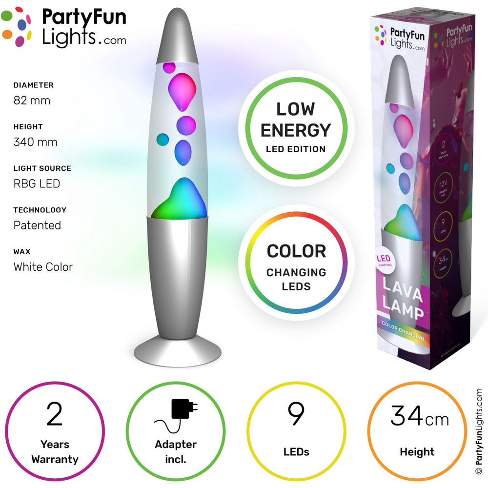 Køb Party Funlight Lava Lampe - Multifarvet H: 34cm