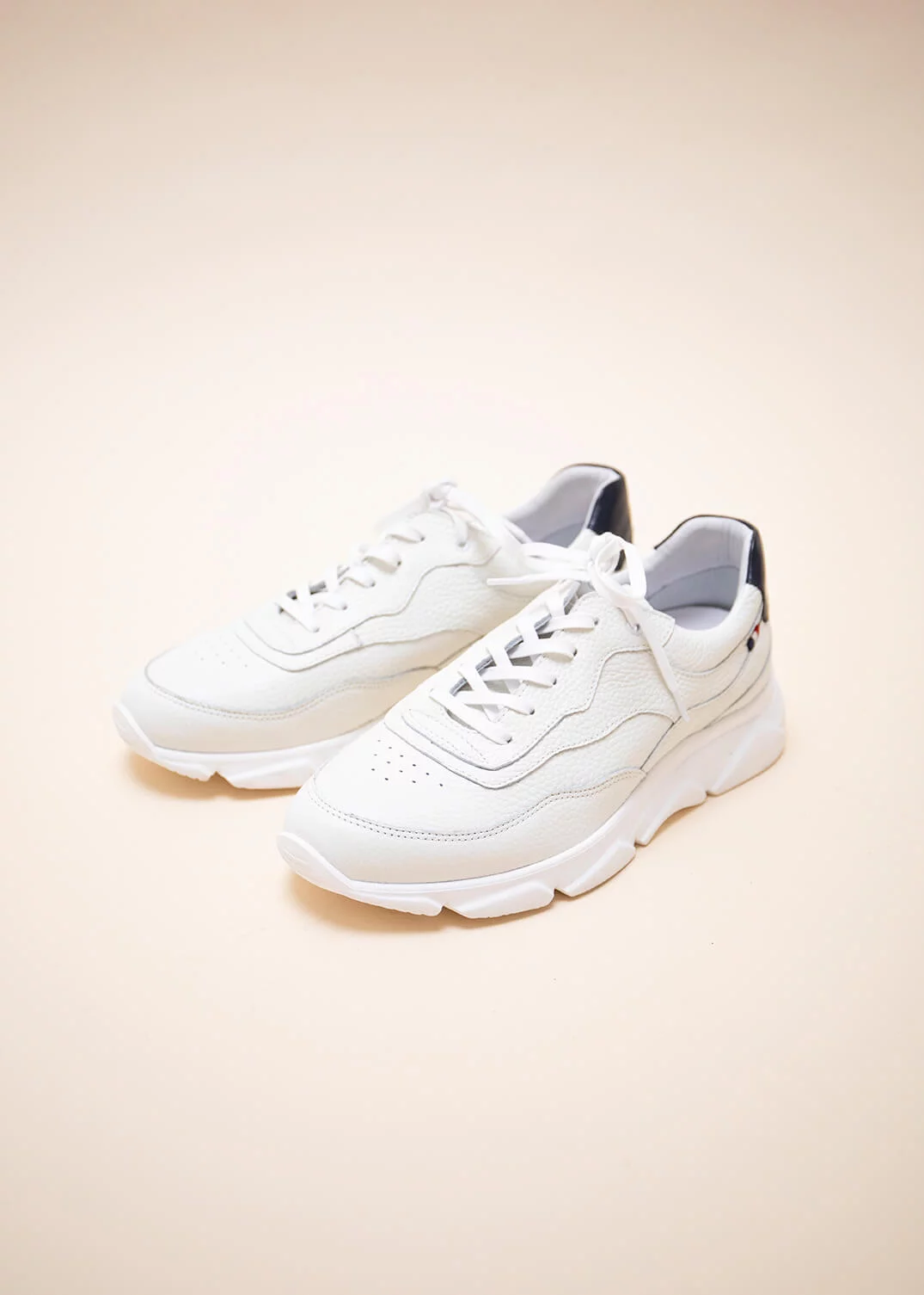 BASKET RINO CUIR BLANC