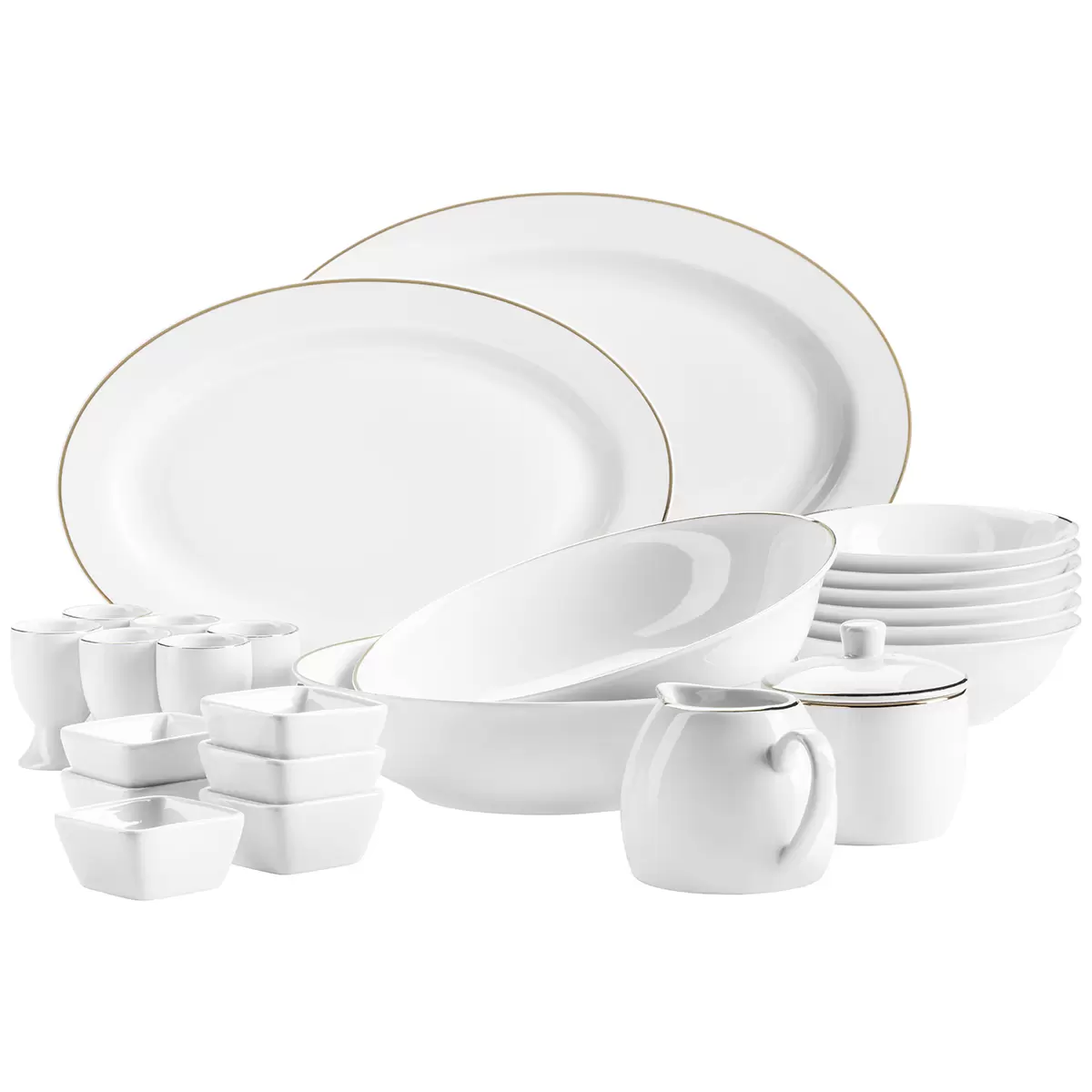 Kombiservice 24-tlg. PROFESSIONAL DINING weiss,gold