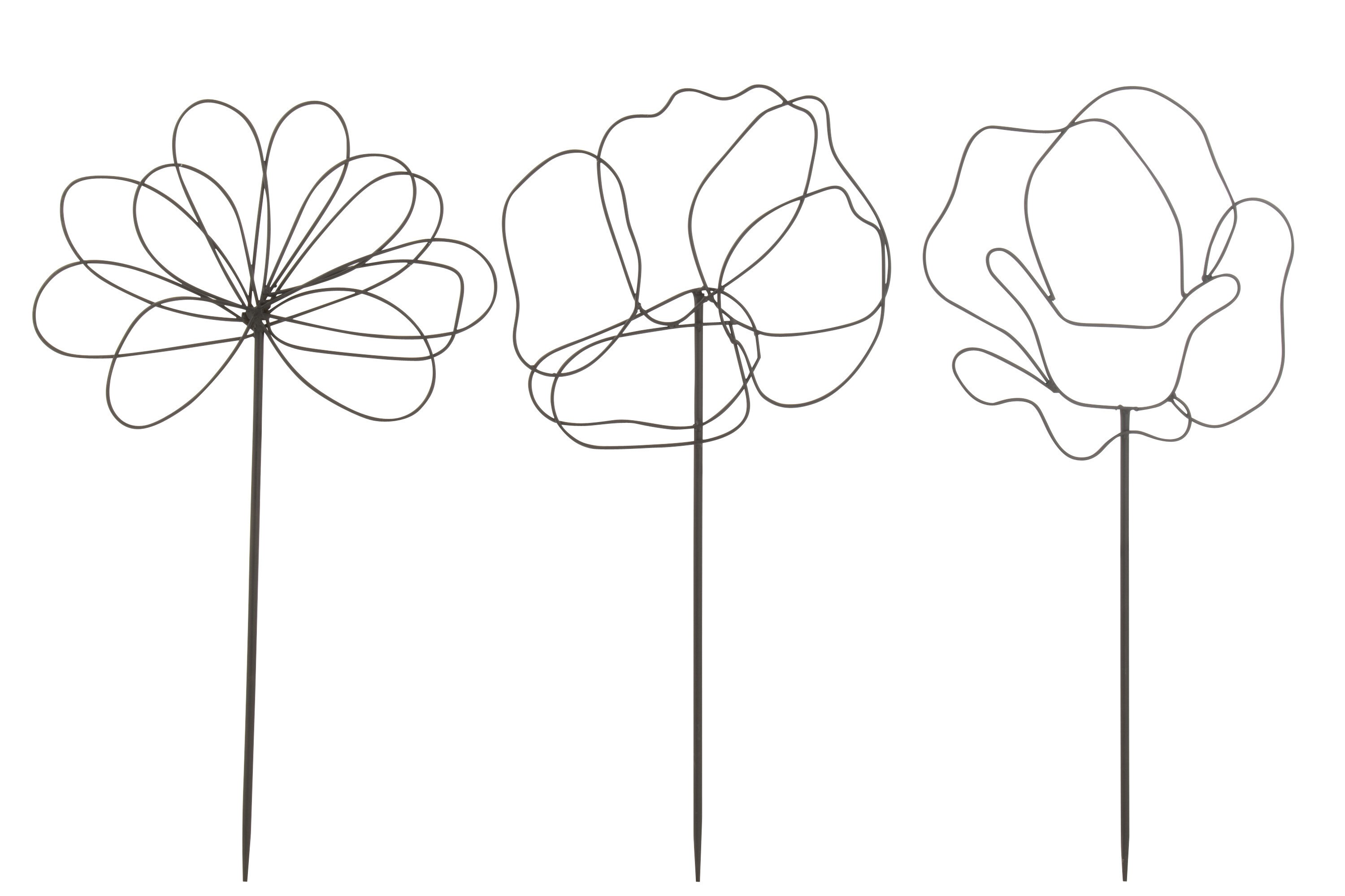 Pot déco fleurs taille assortiment de 3
