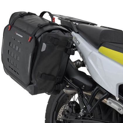 Sacoches cavalières SW-MOTECH SysBag WP L/L (27-40 litres x 2) complet avec support - Noir