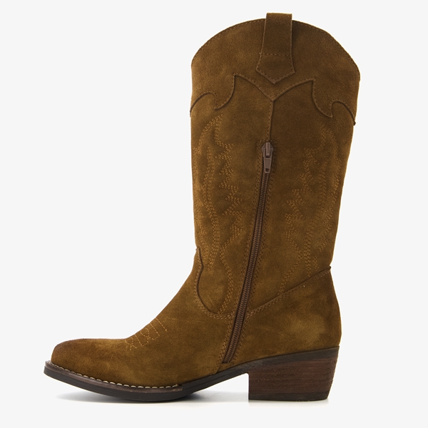 Harper suede dames western laarzen bruin