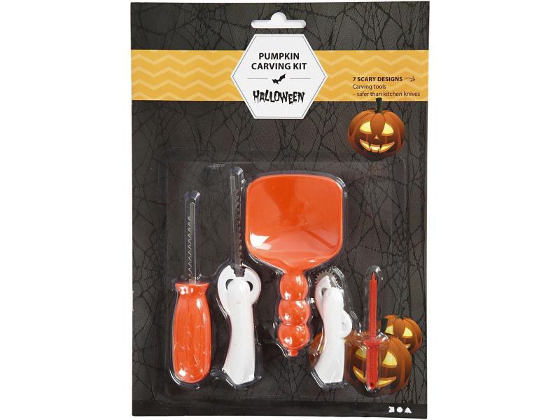 Creativ Company Kürbisschnitzen Kürbisschnitzen 5er Set 5er Kürbisschnitzset