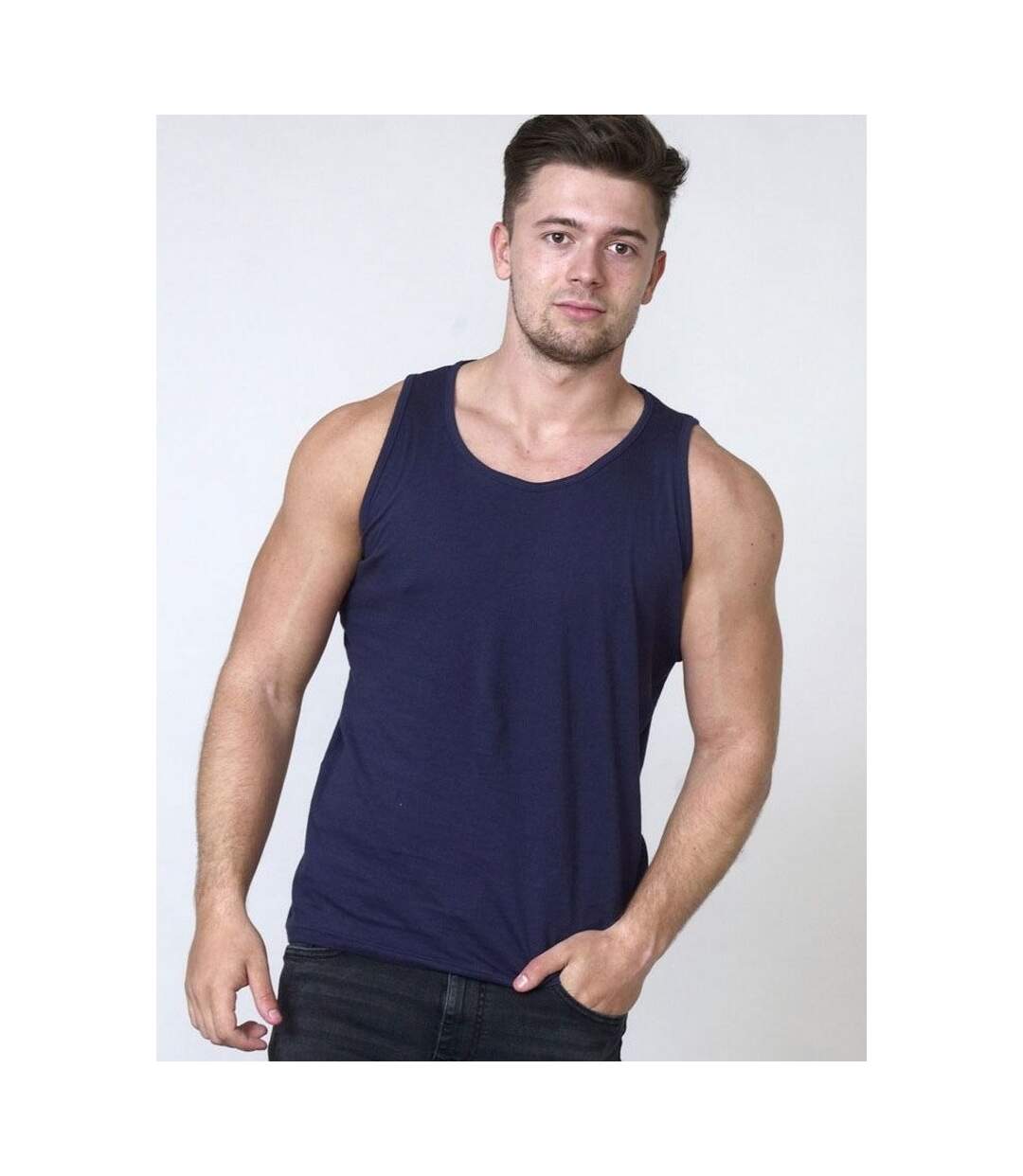 Duke - Débardeur de sport FABIO 1 - Homme (Grande Taille) (Bleu marine) - UTDC171