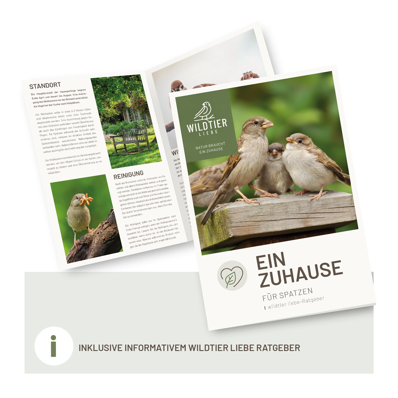 wildtier liebe Spatzen Nistkasten