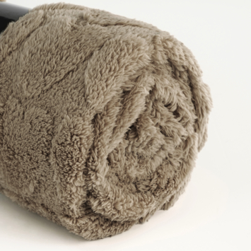 Fleece plaid hart bruin 130 x 180 cm