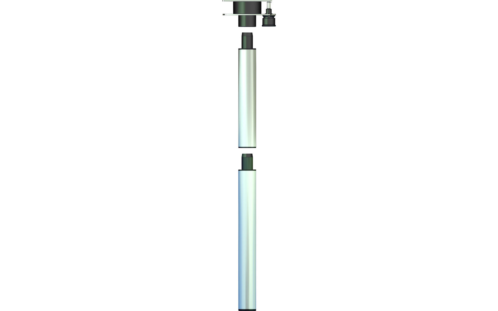 Ilse Ausdrehfuß für Tischplatte 3-tlg. 700 mm silber
