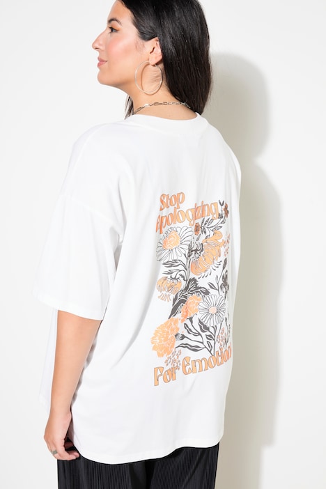 T-Shirt, oversized, Rückenprint