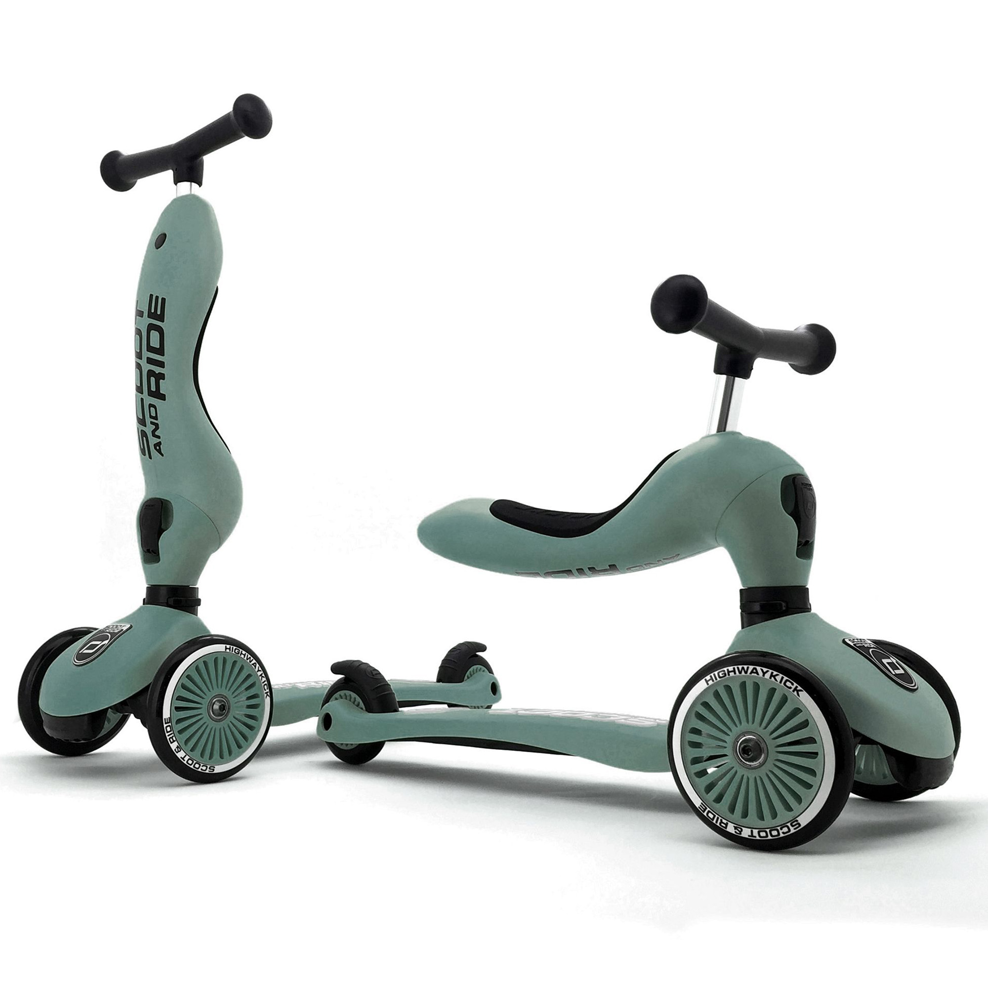 Scoot and Ride Highwaykick 1 loopfiets en step groen