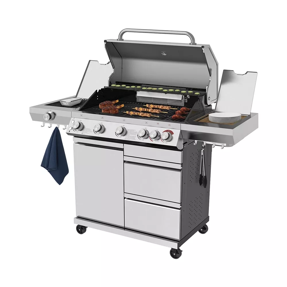 Gasgrill Expert 6 Brenner Edelstahl