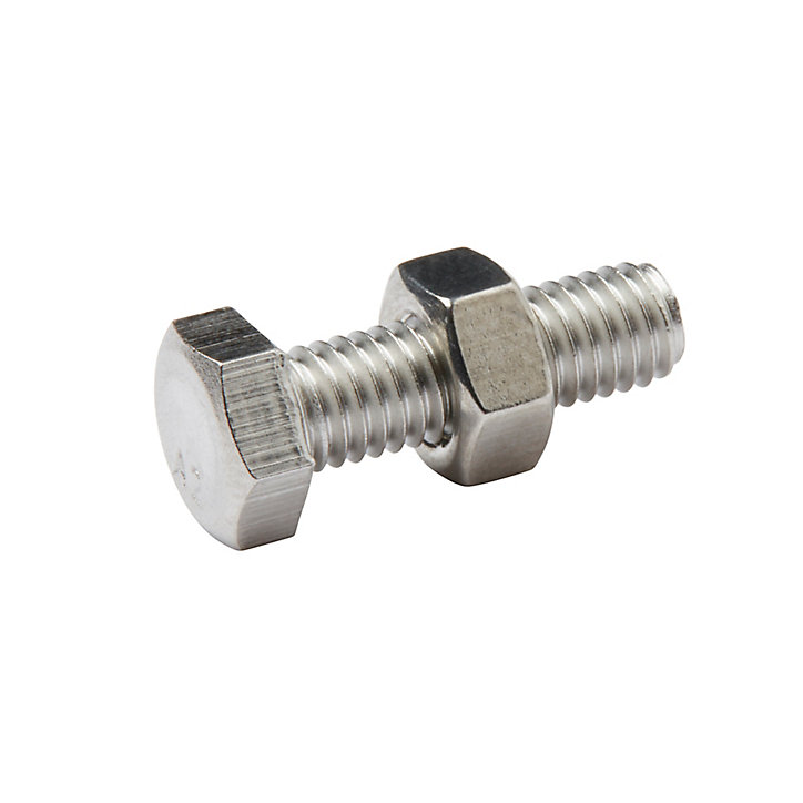 10 boulons tête héxagonale inox 5 x 16 mm