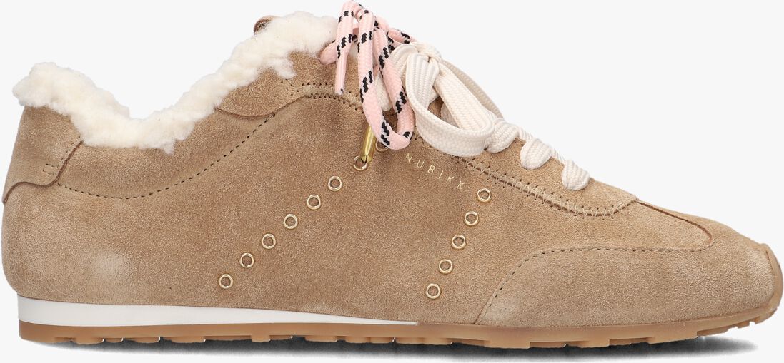 beige nubikk lage sneakers billy lou fur