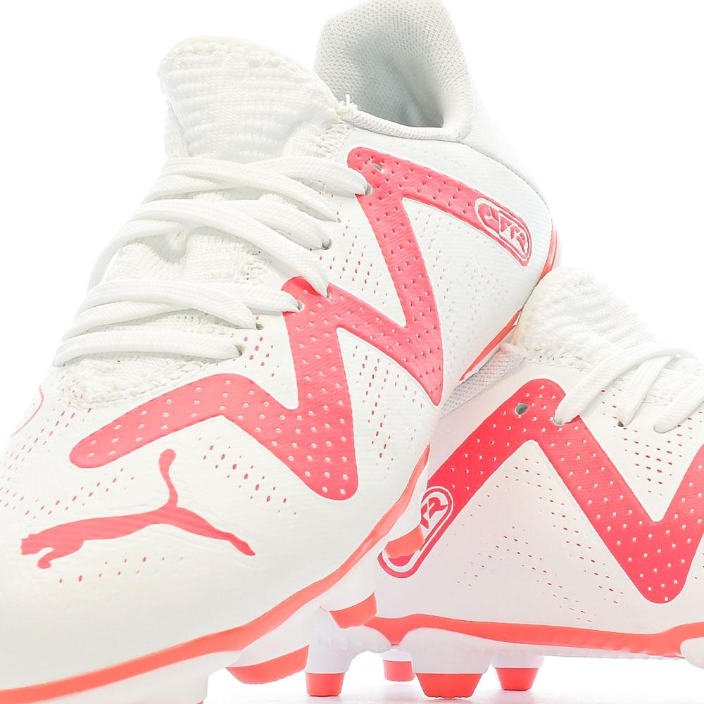 Puma Chaussures de foot Blanc/Rose Enfant Puma Future Play FG