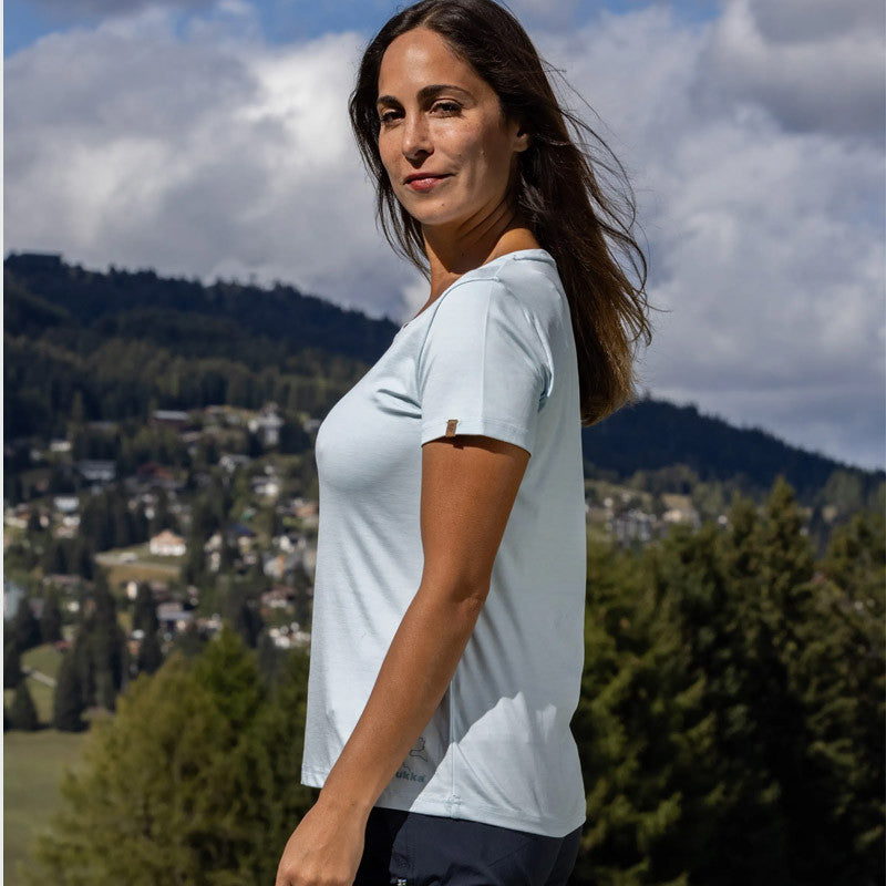 Frauen Funktions T-Shirt Loria ice water