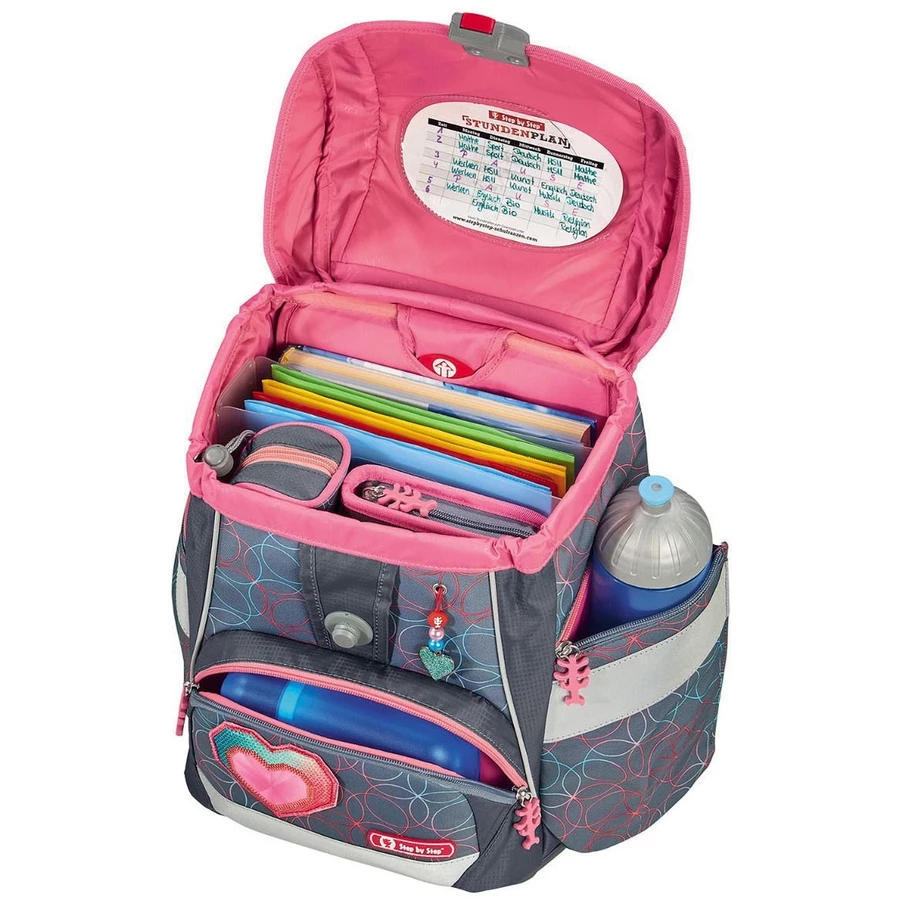 Step by 2in1 Plus - Schulranzen Set 6tlg. Glitter Heart