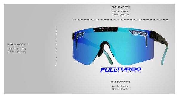 Paire de Lunettes Pit Viper The Hail Sagan Polarized 2000s Noir/Bleu Polarisé