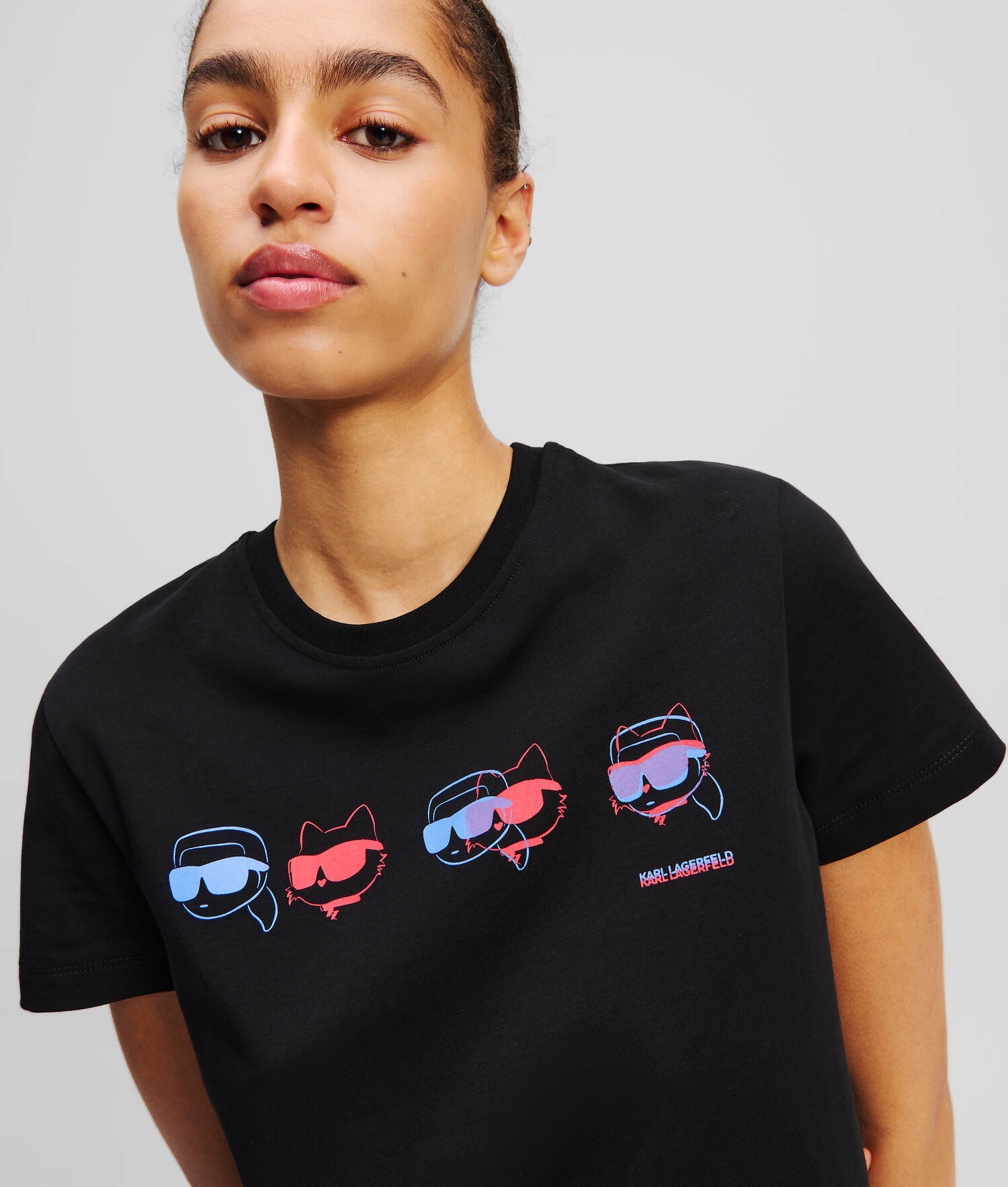 T-SHIRT IKON AUX COULEURS VIVES - Noir
