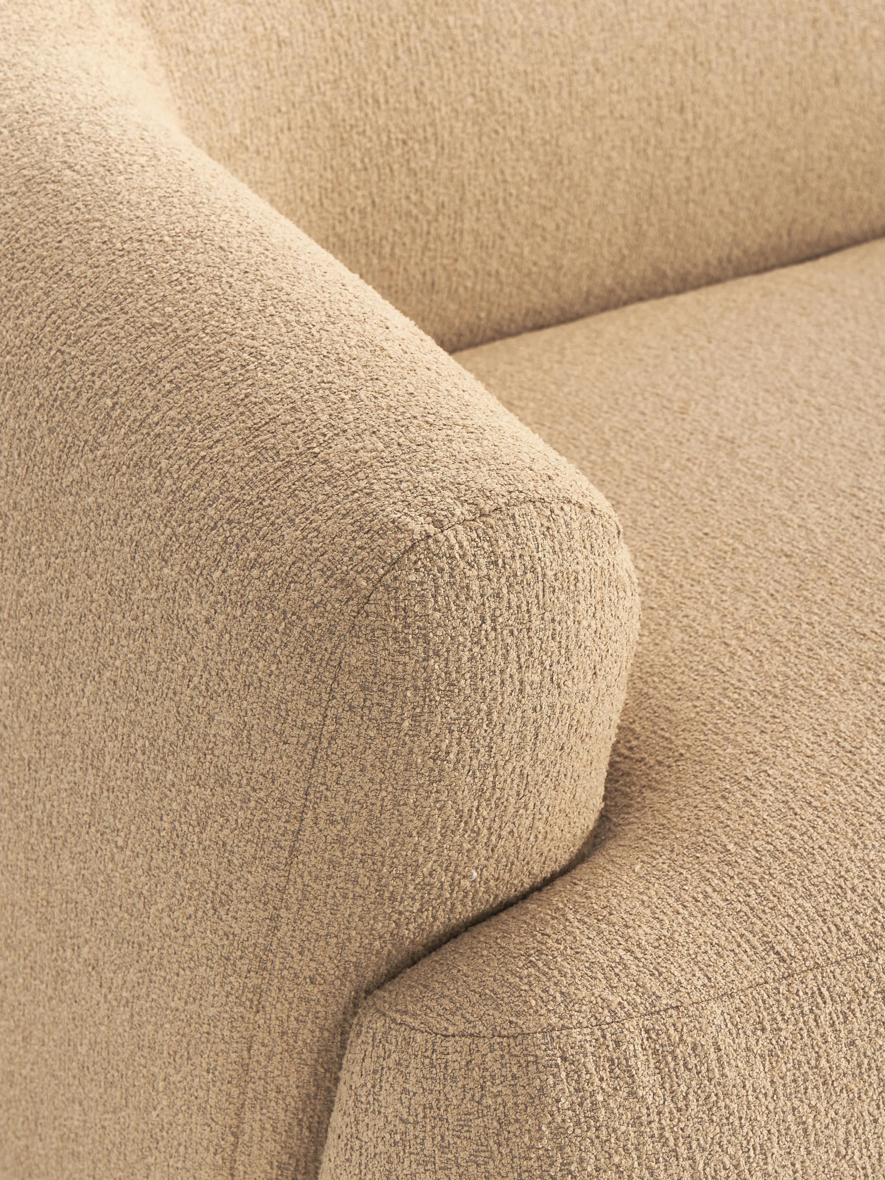 Modulaire XL chaise longue Sofia van bouclé stof