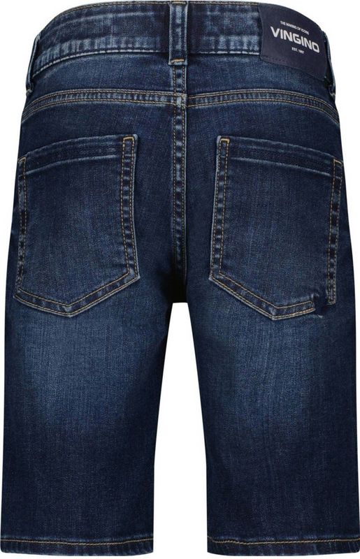 Vingino - Charlie Icon - Denim Short - Medium Blue - Katoen, Polyester, Elastaan