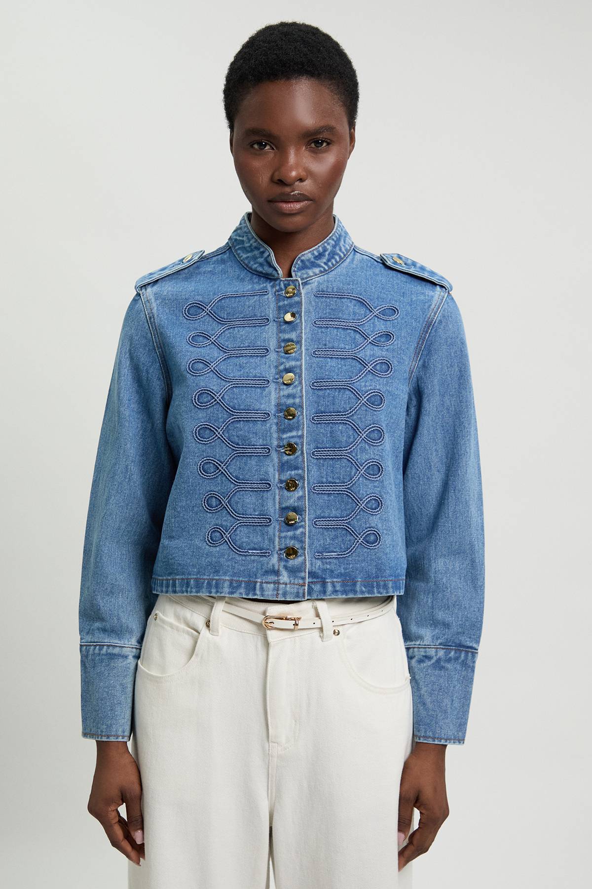 KarenMillen Veste Militaire En Denim