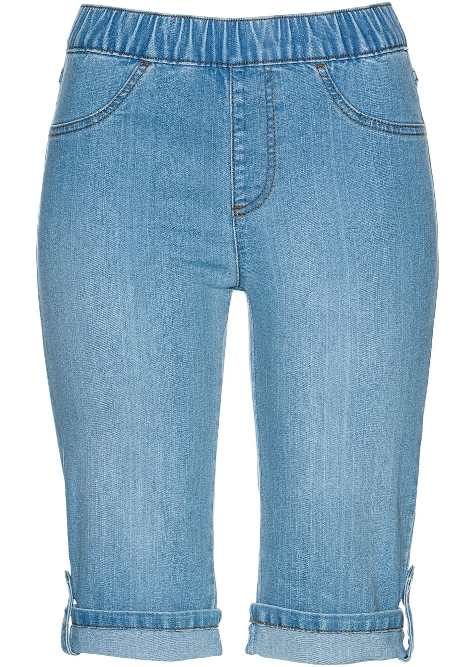 Bermuda en jean avec tour de taille élastiqué