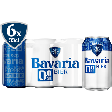 Bavaria - Pils - 0.0% Alcoholvrij - Blik - 6 x 330ML