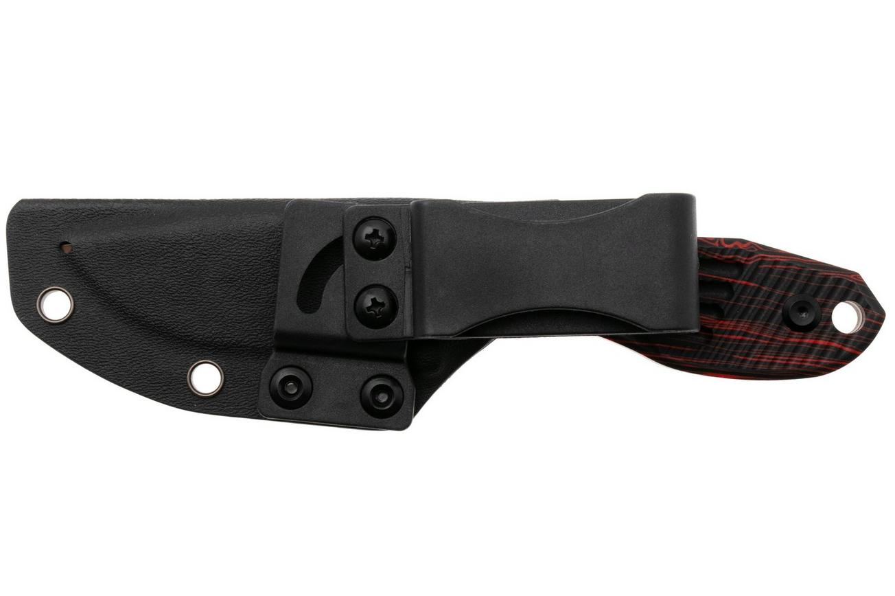 Tenable Knives Tiny Dancer G014A2 Rose Gold Coated D2, Black Red G-Mascus, vaststaand mes, JB Stout design