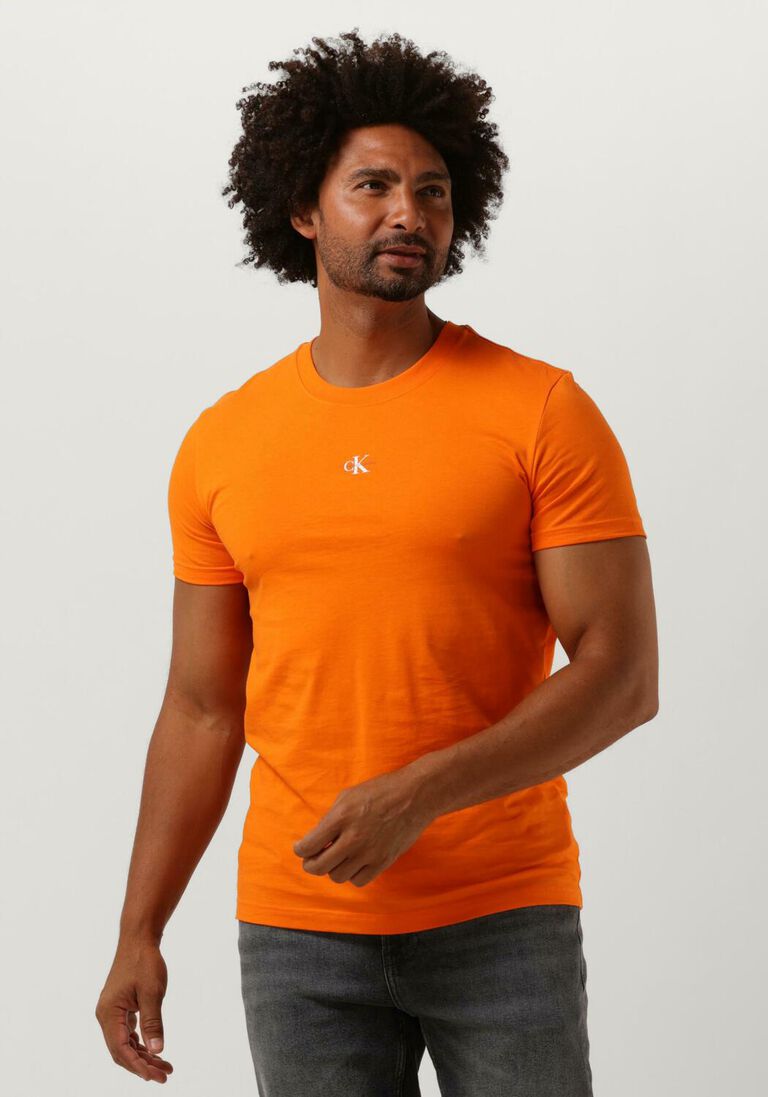 CALVIN KLEIN oranje calvin klein t-shirt micro monolgo tee