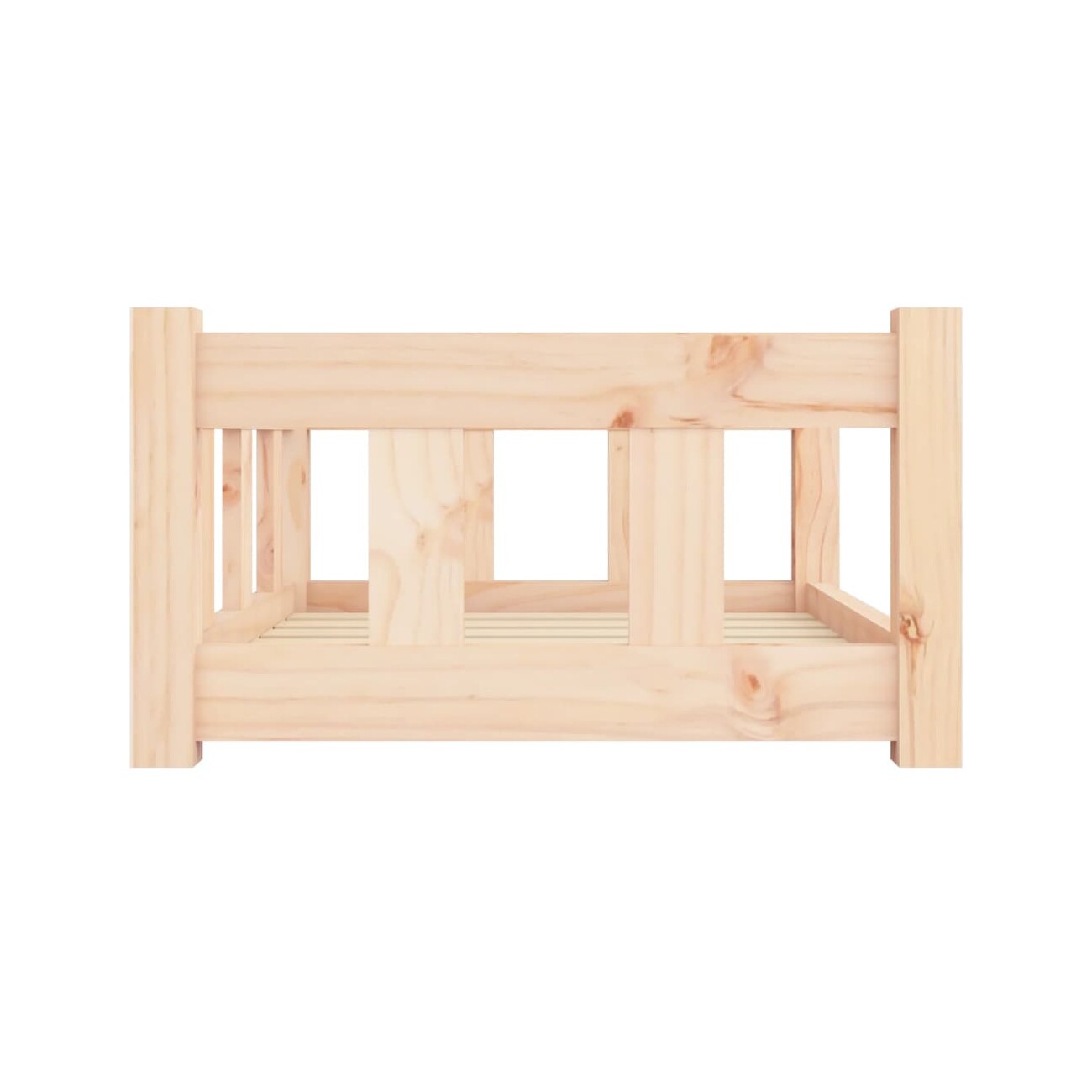 VidaXL Hundebett Massivholz Kiefer natur / beige 50,5 cm, 28 cm, 65,5 cm