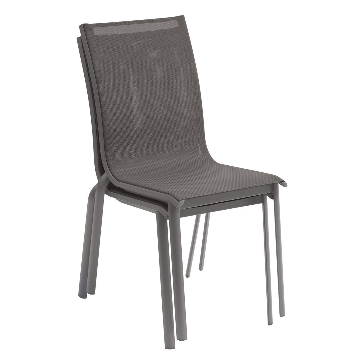 CHAISE AXANT EMPILABLE WENGE PRALINE