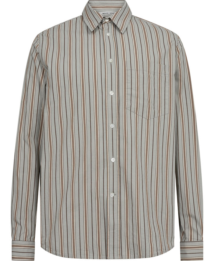 Wood Wood Aster Fun Pinstripe Shirt 90's stripe