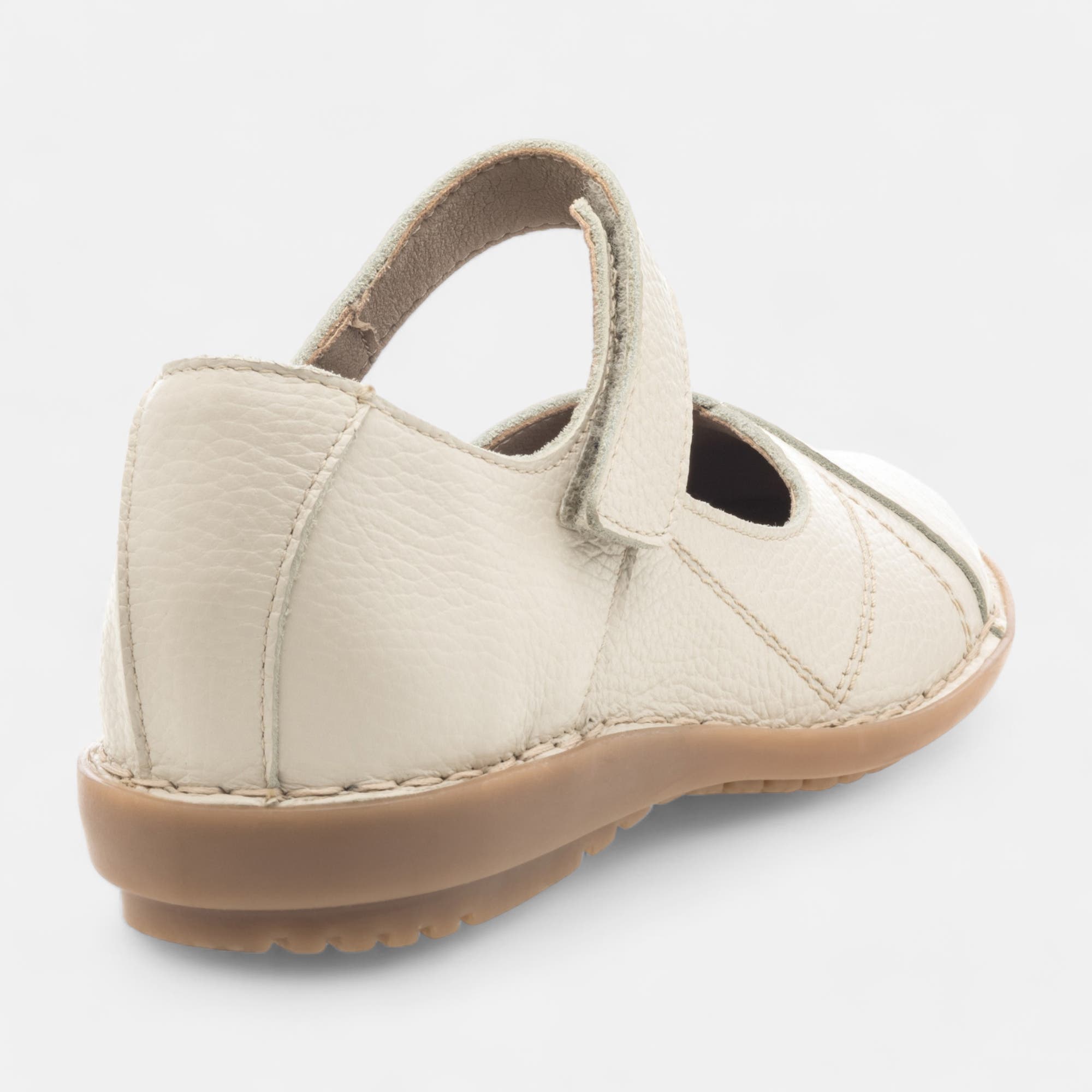 Ballerines Femme en cuir beige