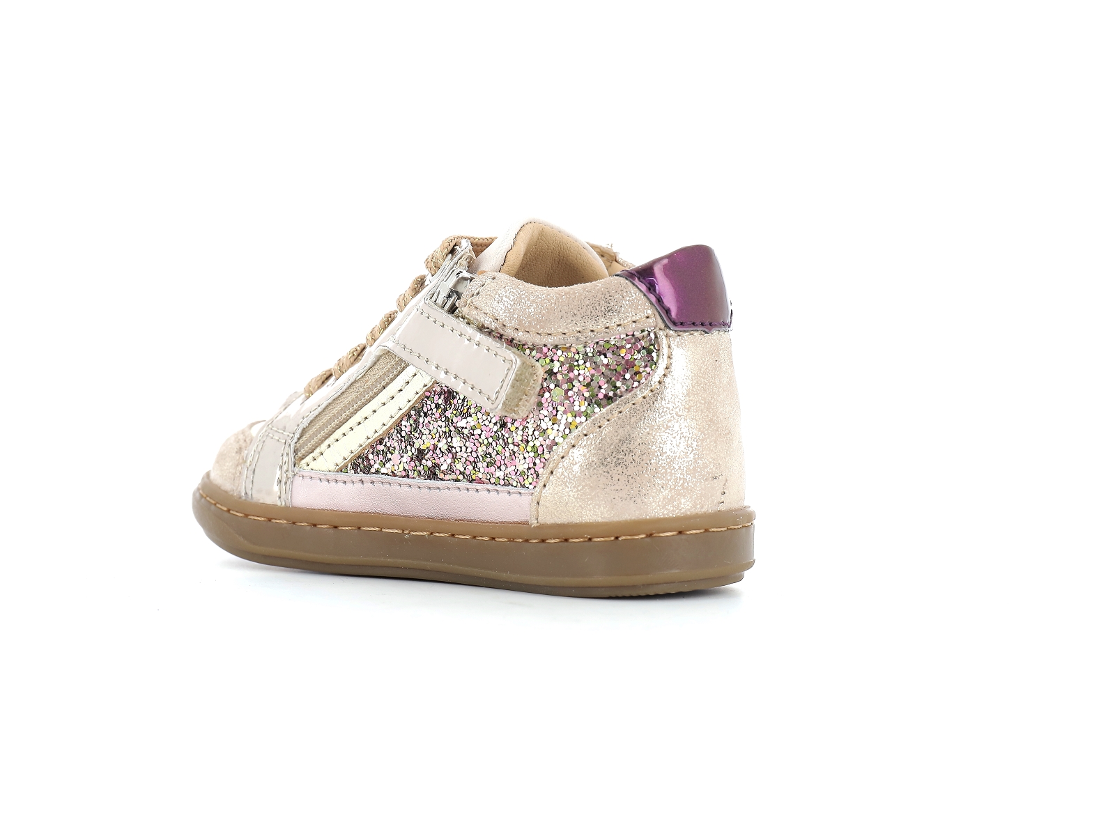 Shoopom-BOUBA CONNECT Matières combinées Rose