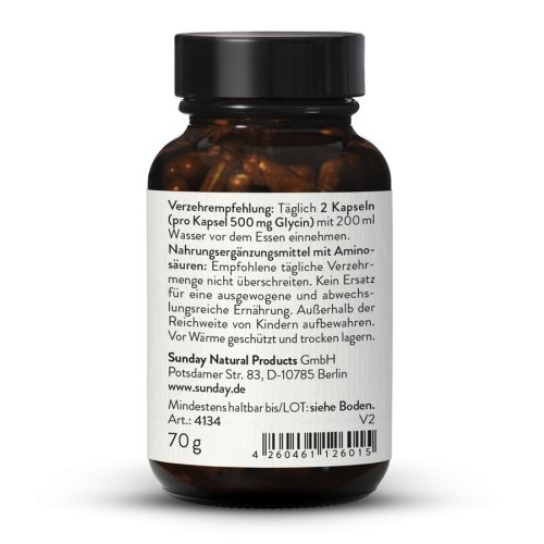 Sunday Natural Products  Glycin 500 mgKapseln