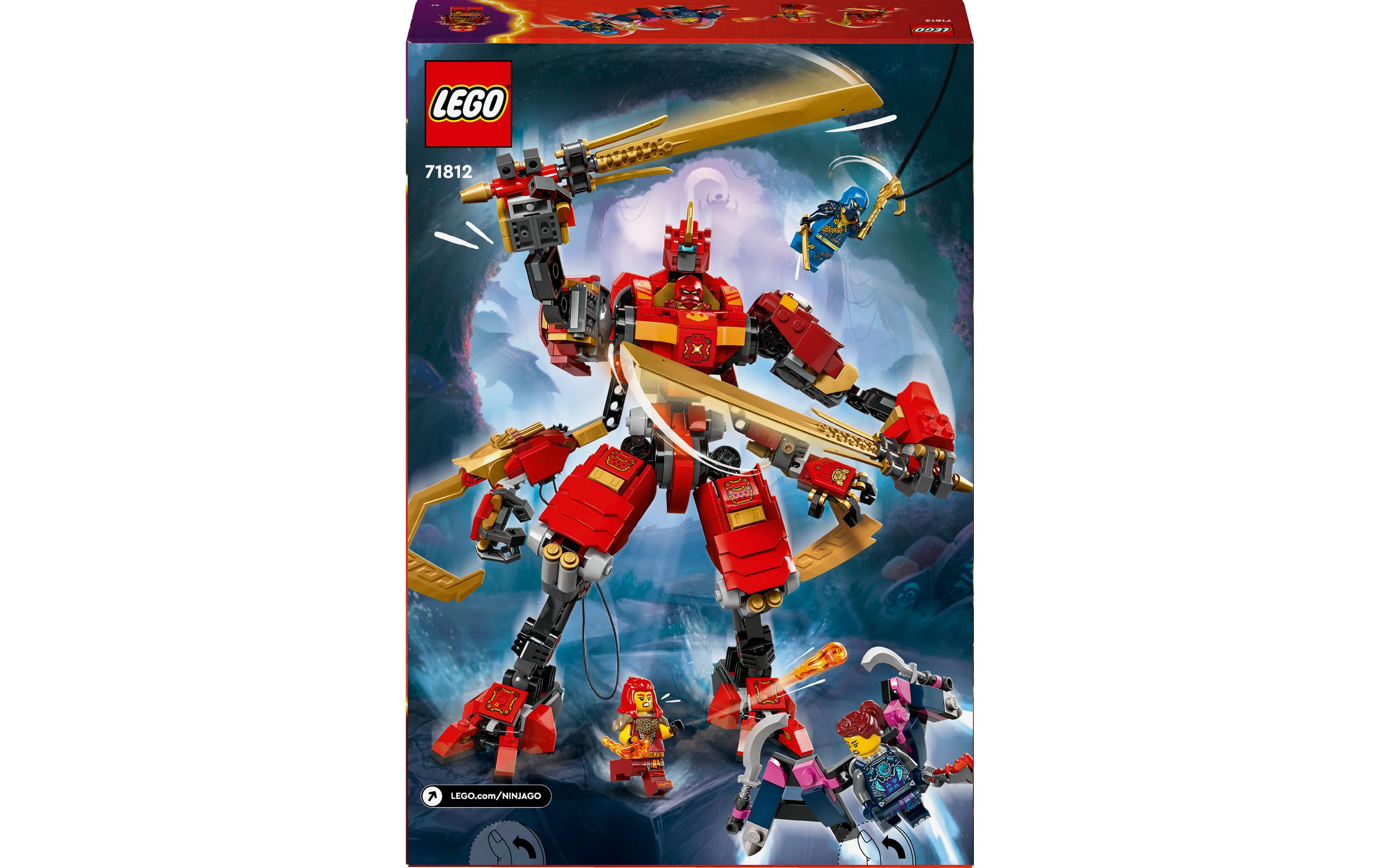 Ninjago Kais Ninja-Kletter-Mech 71812Abenteuer-Spielset für Kinder mit baubarer Actionfigur und Minifiguren