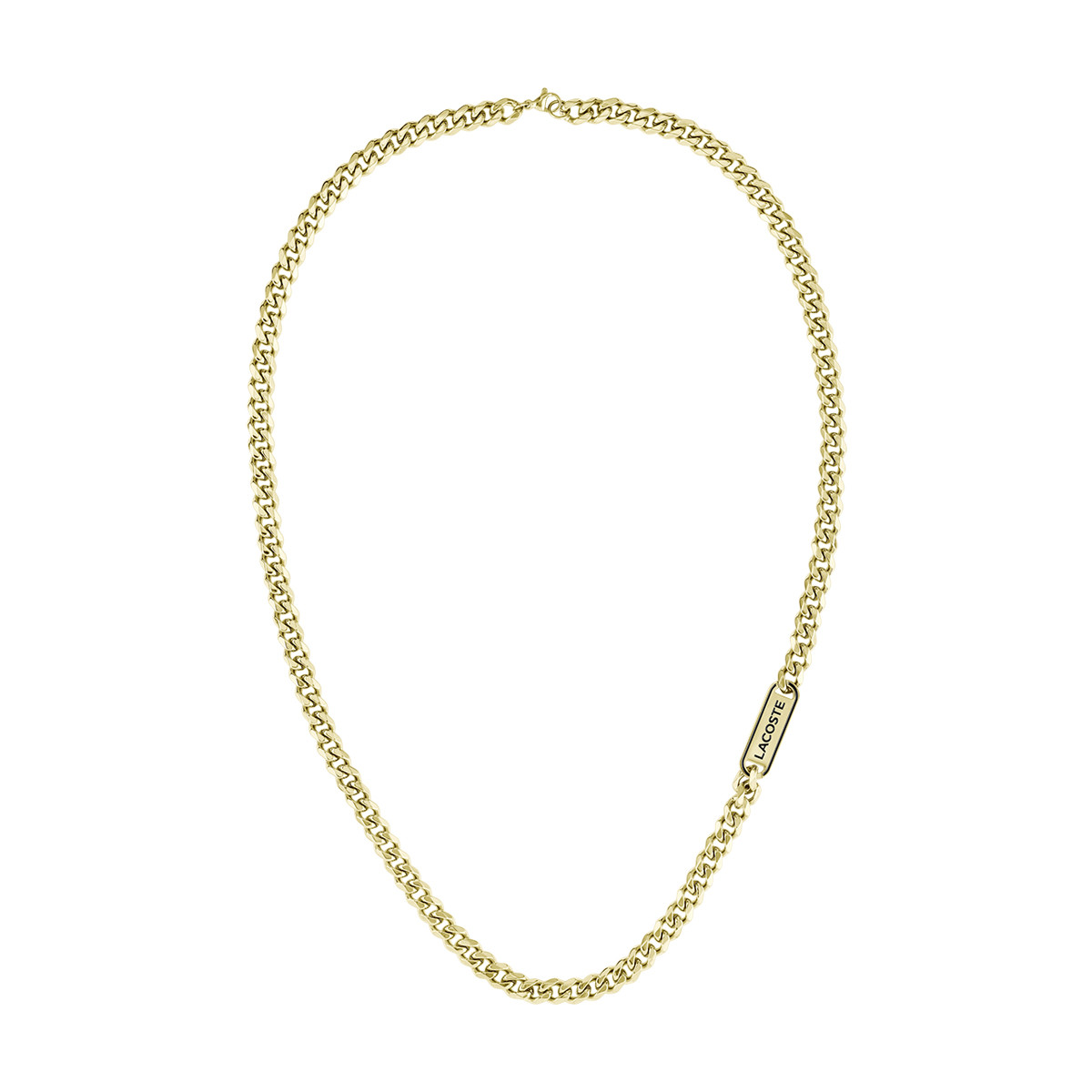 Collier LACOSTE acier doré