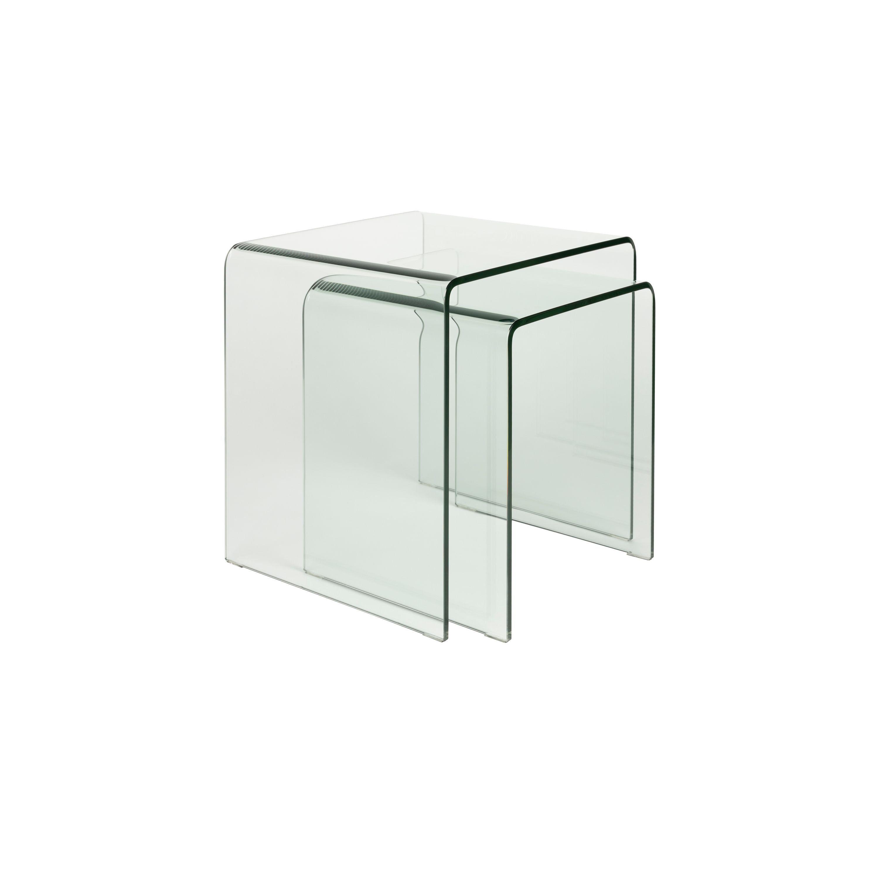 Dutchbone Vetro Bijzettafel Set Van 2 Transparant