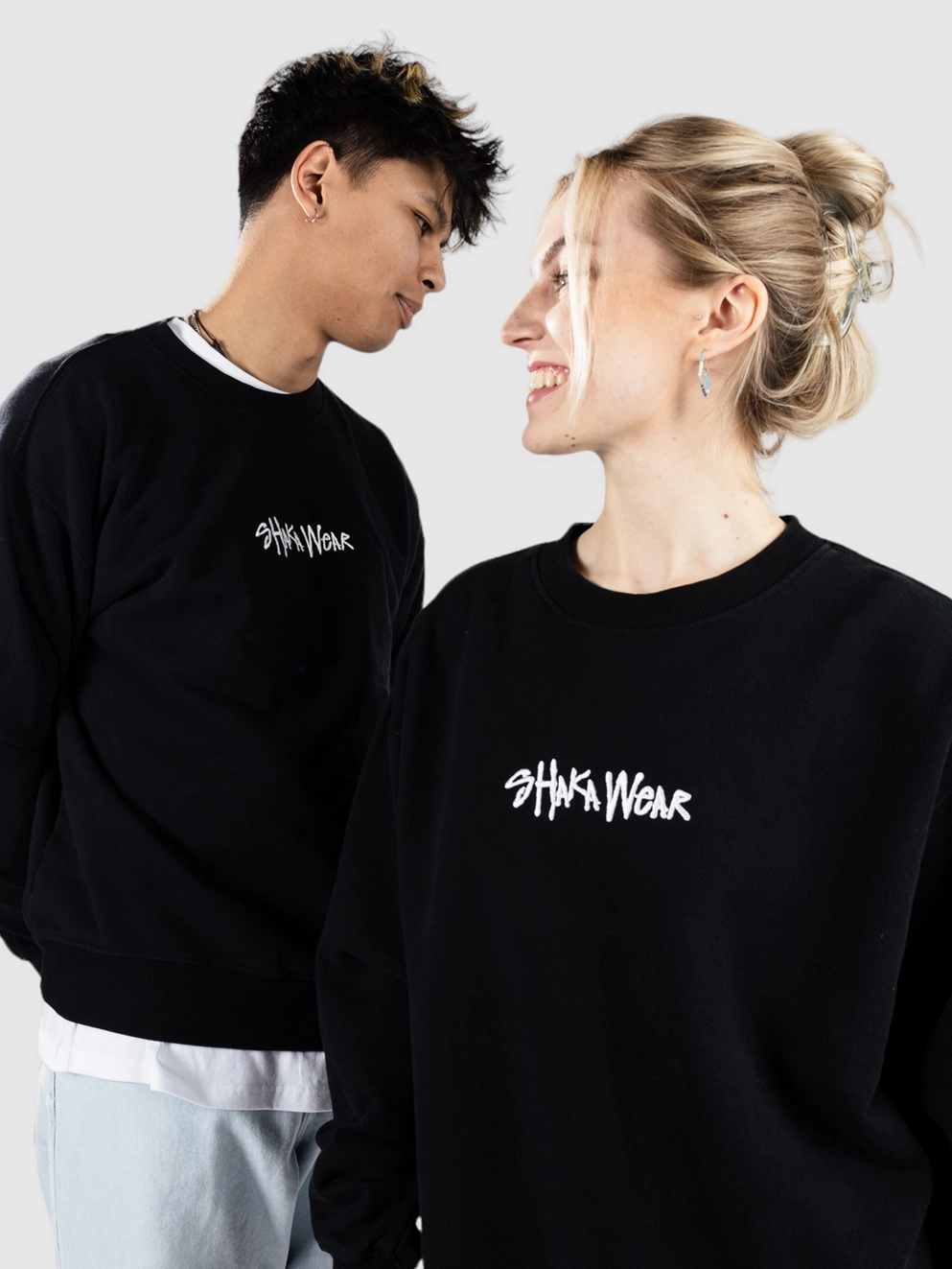 Shaka Wear Logo Crewneck Sweater black