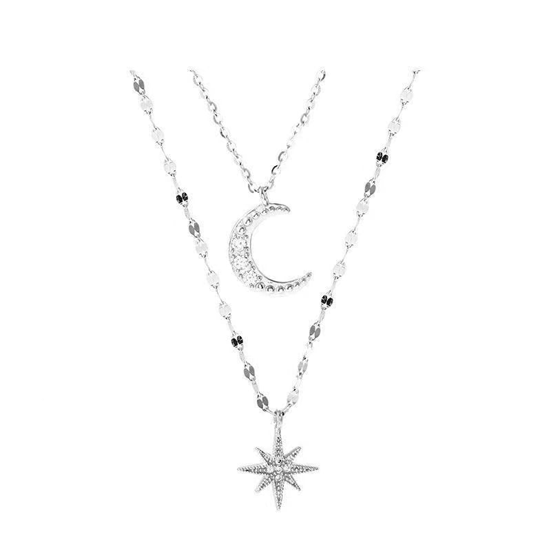 Rosesand - Ster & Maan Hanger Gelaagde Ketting