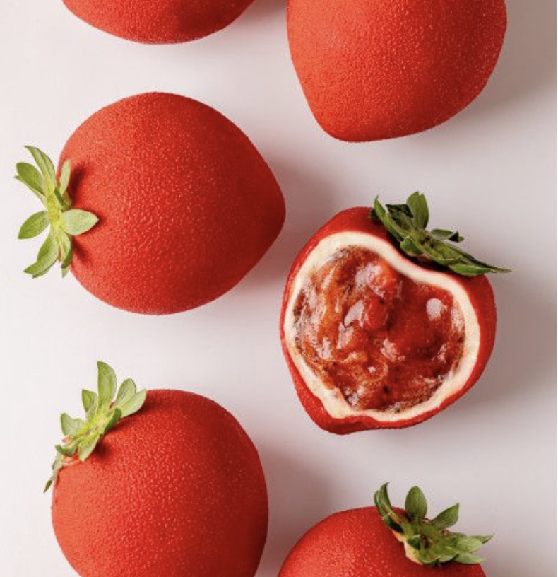 (8-fach) Silikon Trend Früchte Kuchen Form DIY Gussform für Virale Frucht Desserts - Erdbeere