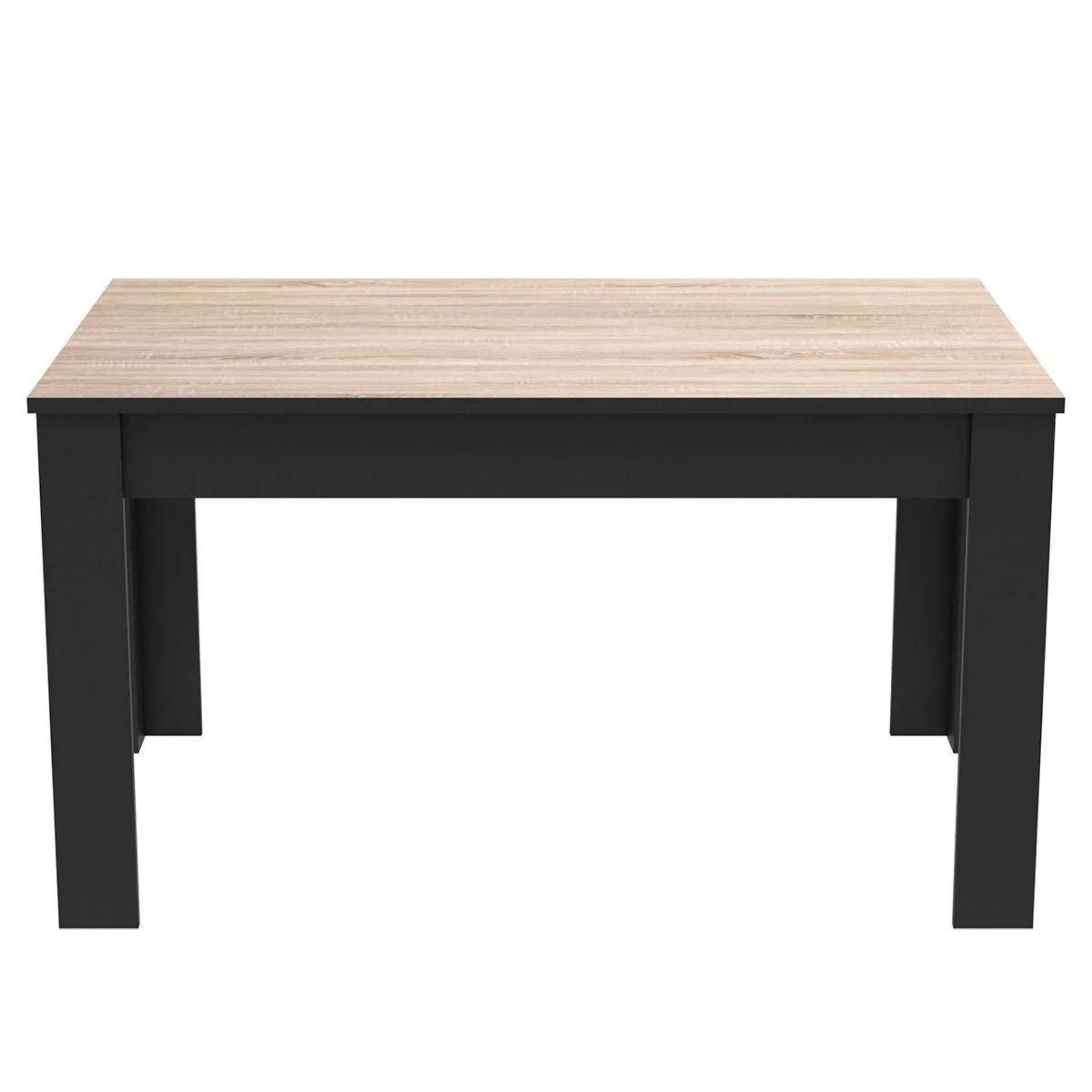 WAYNE TABLE 140X90 CHENE BROSSE NR MAT