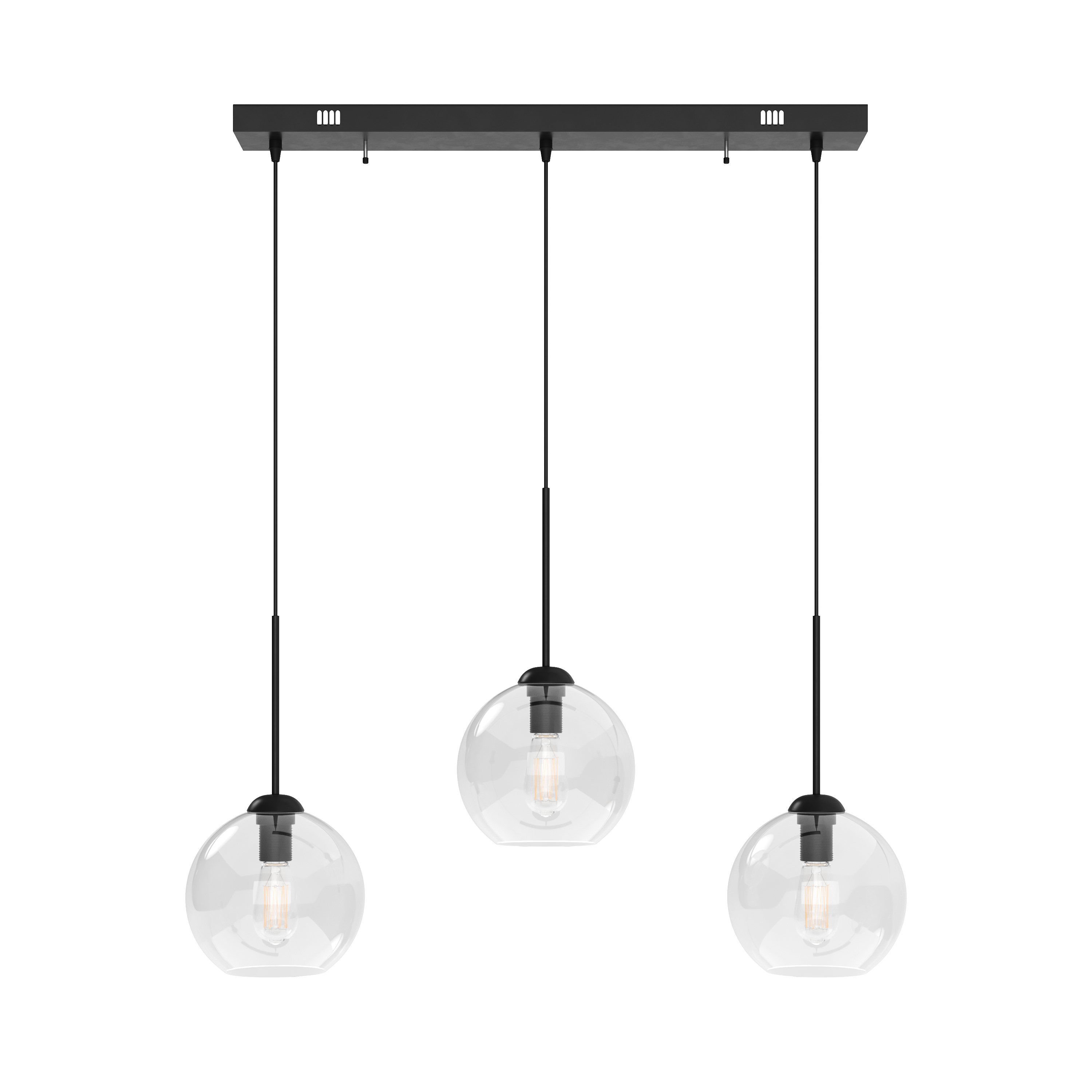 Hängelampe ZINIA 3 Lampen schwarz