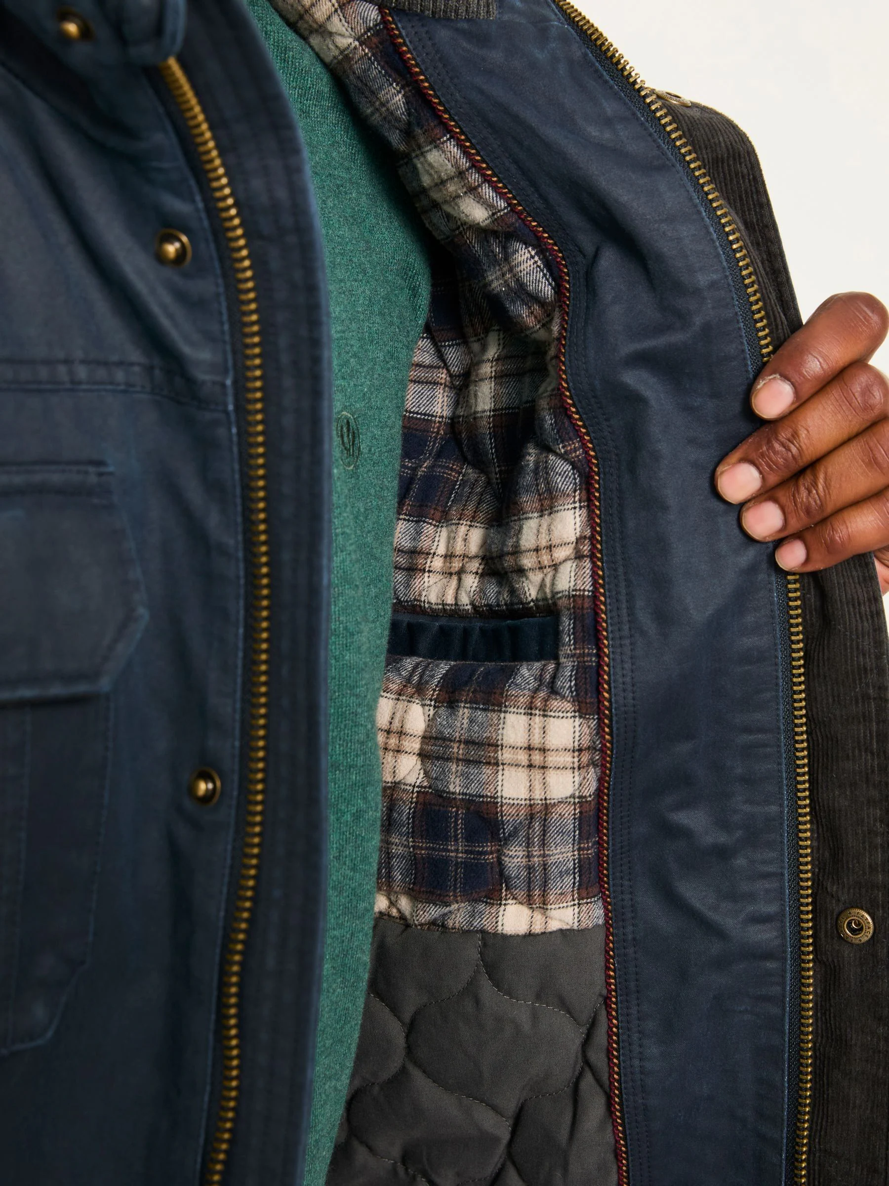 Marineblauw - FatFace Flap Pocket Jacket
