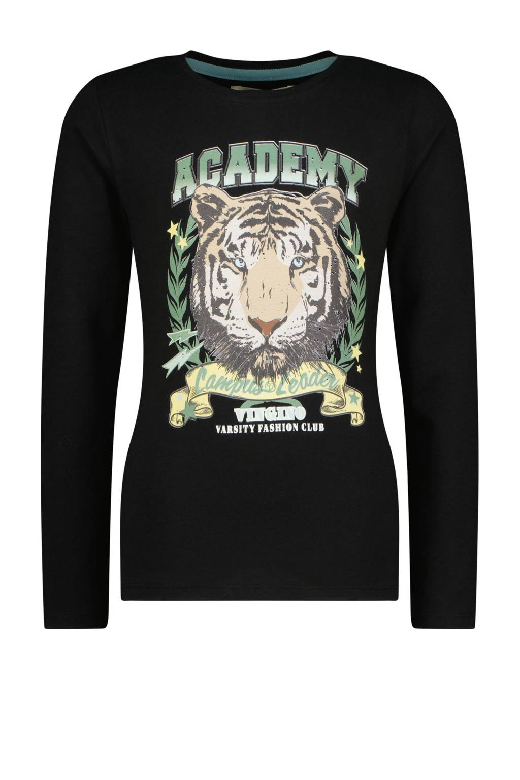 Vingino longsleeve Joliene met printopdruk zwart