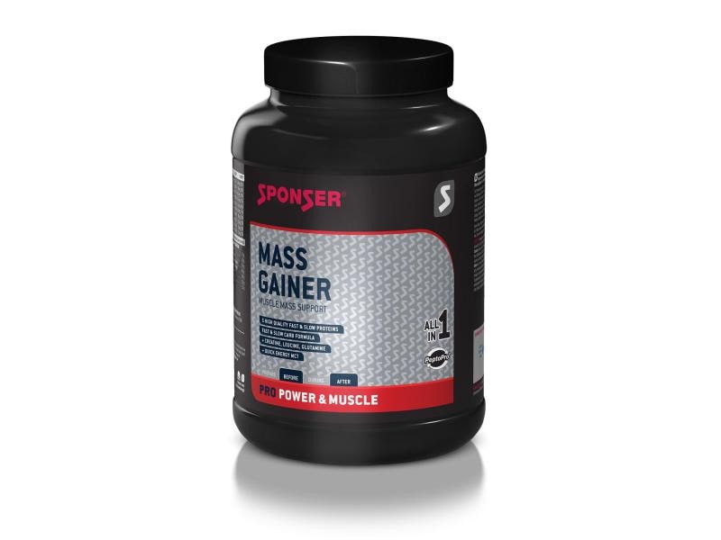 Sponser Pulver Mass Gainer Vanille 1200 g Kohlenhydrat-Proteinmischung, Dose mit 1200 g