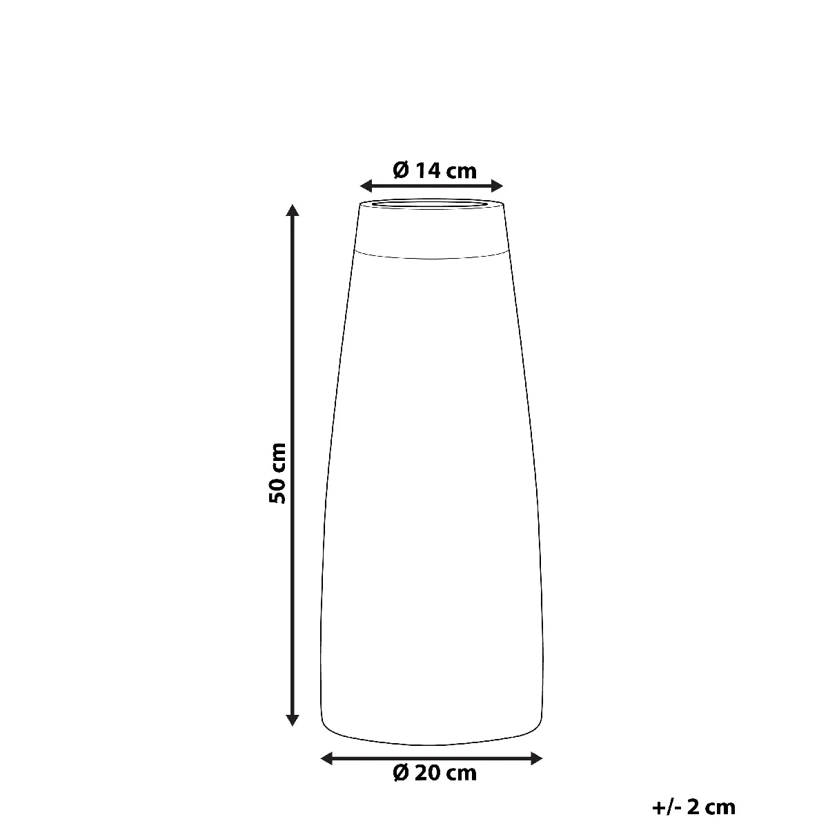 BELIANI Vase CYRENE - Céramique 50 cm