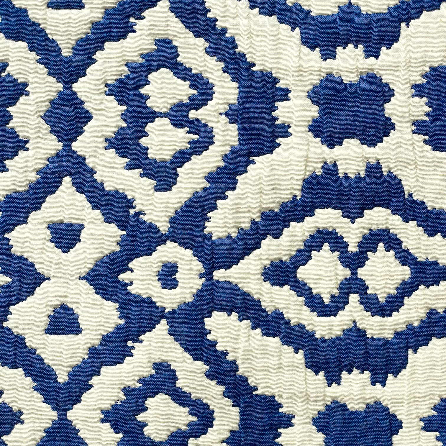 Tissu Jacquard Bleu