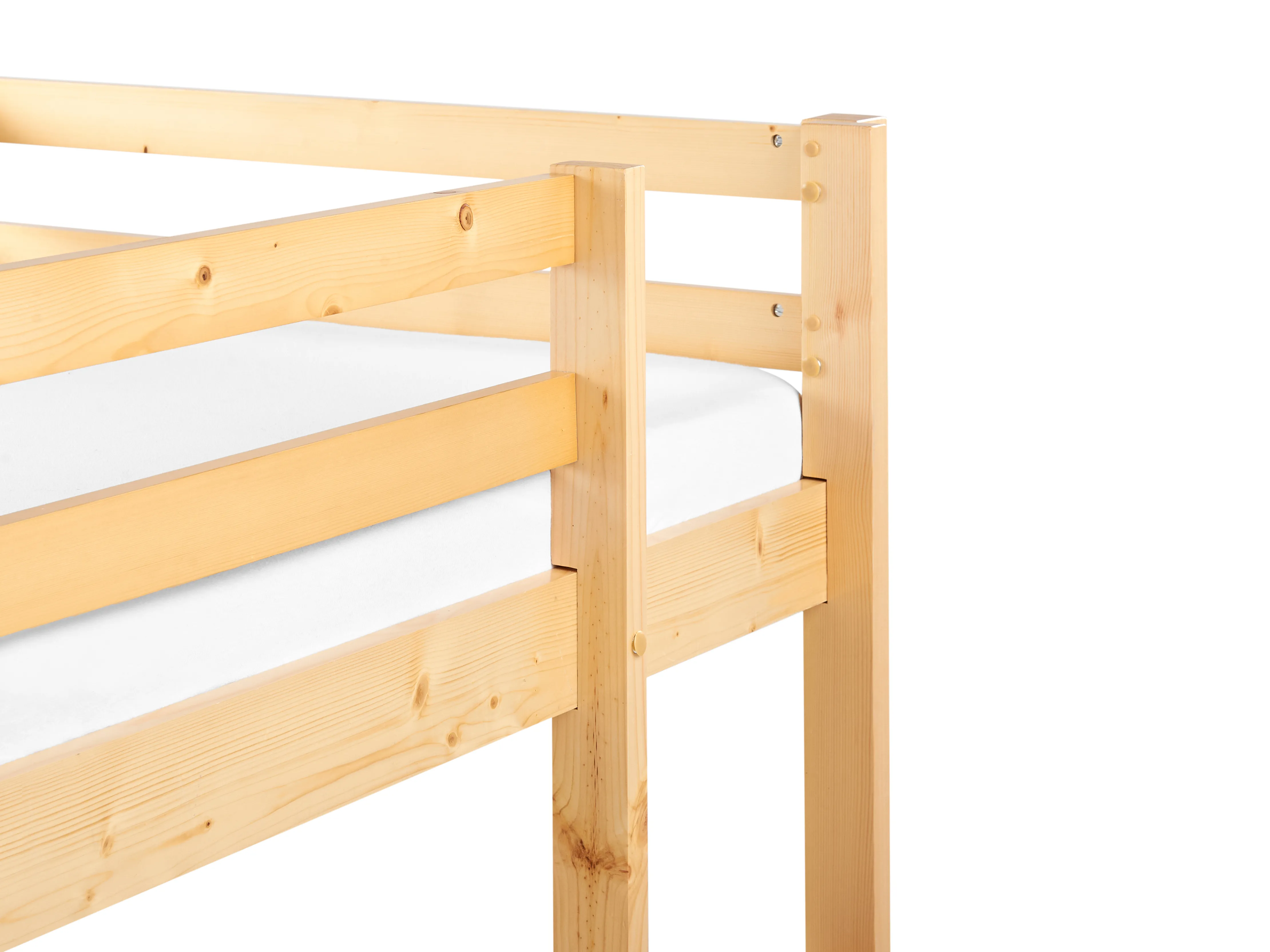 Hoogslaper met bureau Dennenhout LOURY 90 x 200 cm Lichtbruin
