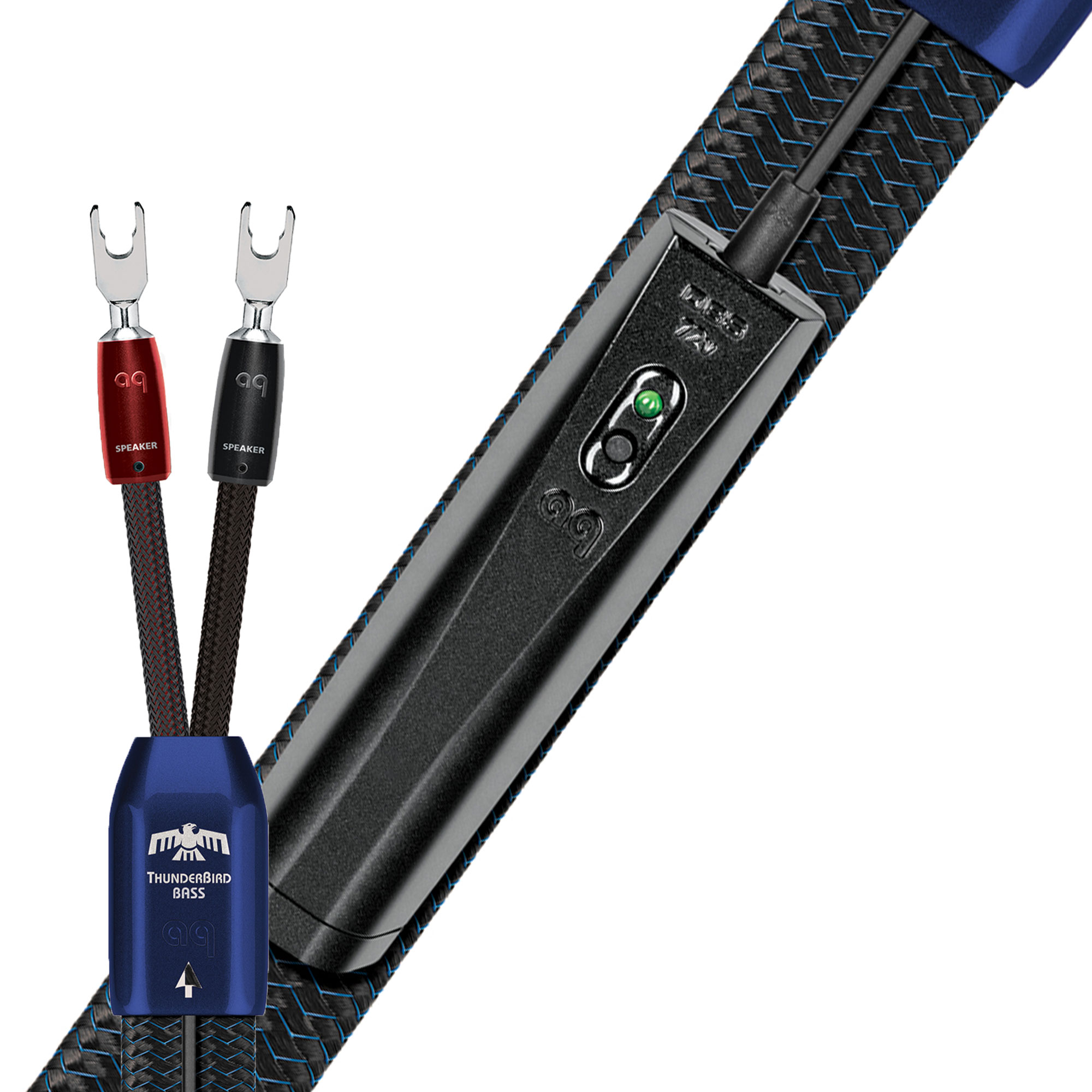 Koop AudioQuest ThunderBird BASS (Spade) Luidsprekerkabel | 5 Jaar Garantie