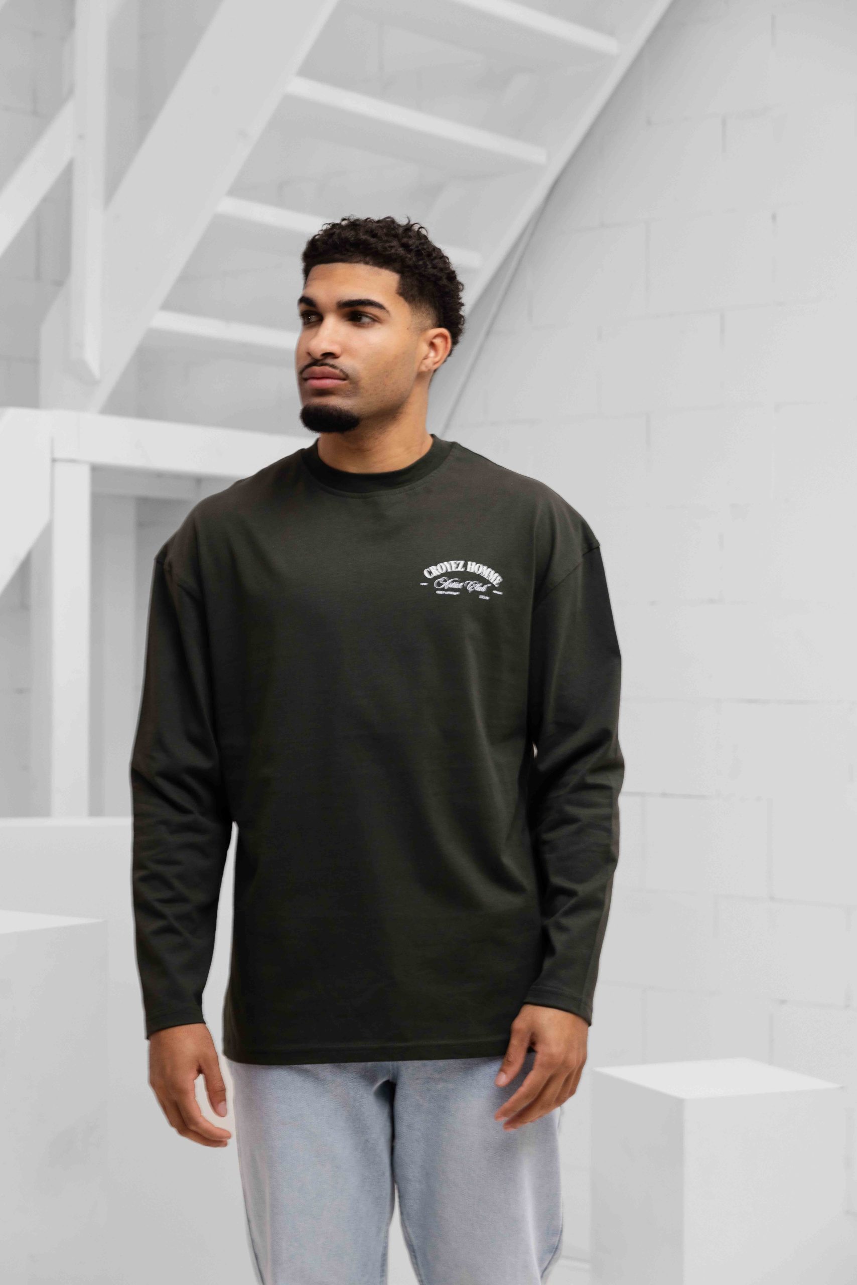 Croyez Artist Club Longsleeve T-Shirt Heren Donkergroen